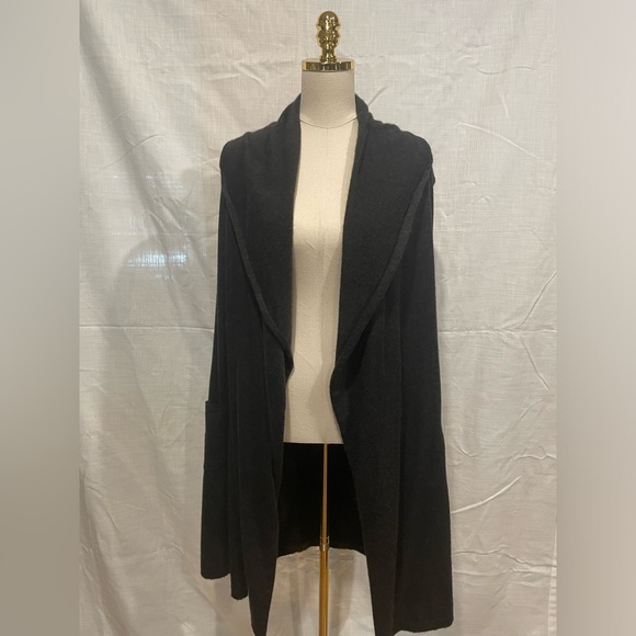 CHANEL CASHMERE cardigan /‎ sleeveless long vest vintage - Picture 1 of 10